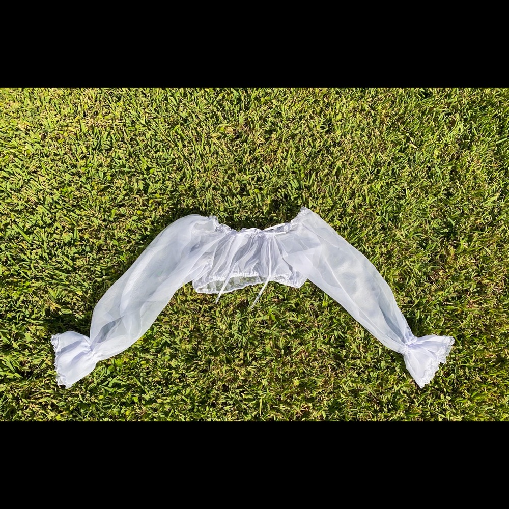 Jean Andre see-through crop top